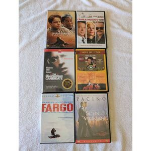 Lot of 6 Sealed DVDs Shawshank Fargo Scent of Woman Manchurian 2 Set